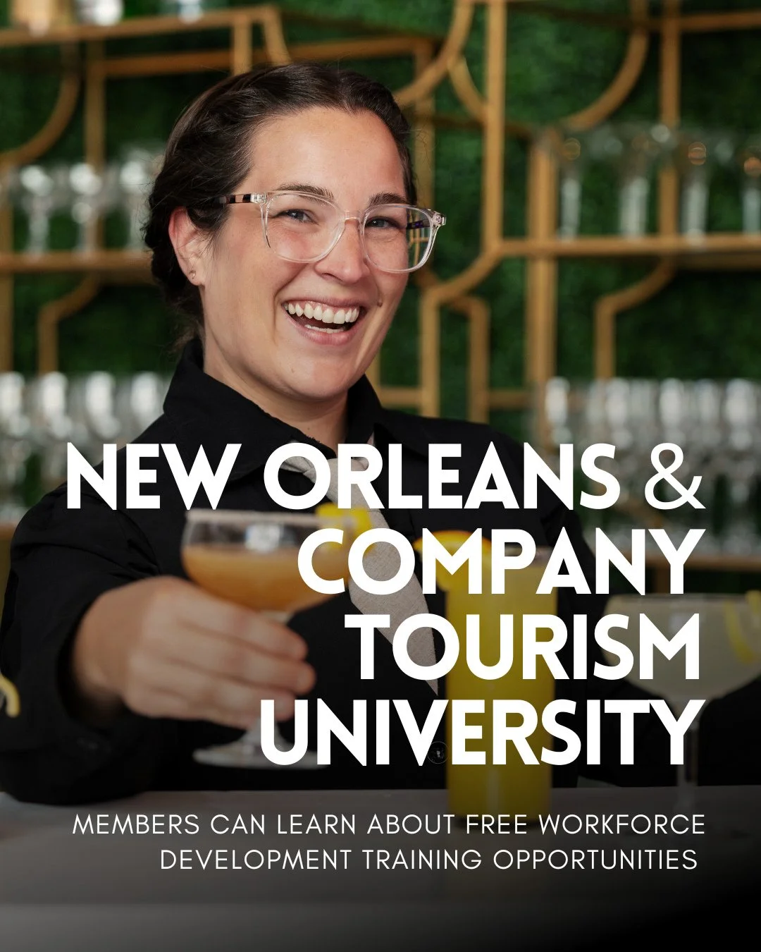 Exclusively for New Orleans &amp; Company member businesses!⁠
⁠
Join us at NOCHI for Tourism University: Workforce Development Training Programs and learn about free training opportunities available only to New Orleans &amp; Company members through p