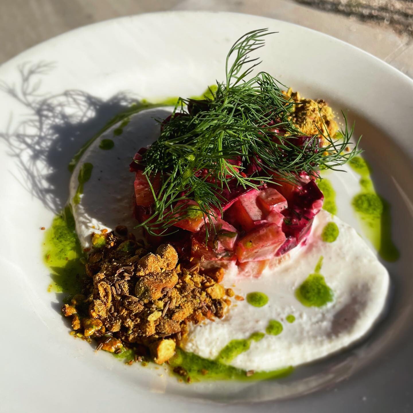 This dish is the REAL DILL, Y&rsquo;ALL. Beet &lsquo;tartare&rsquo; with horseradish crema, fresh dill and finished with dill oil. We fought over bites of this dish&hellip;order one just for yourself!

#denverrestaurants #denverdining #denverfoodie #