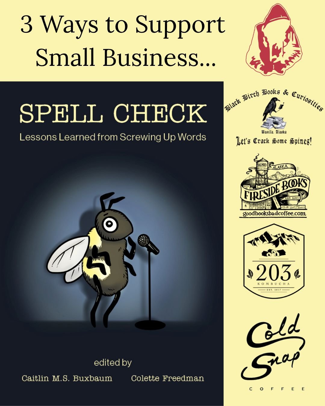 Want to support small business AND small press? Come celebrate with us at @coldsnapcoffee, @203kombucha, and @blackbirchbooks in the coming weeks for three cool and unique events!