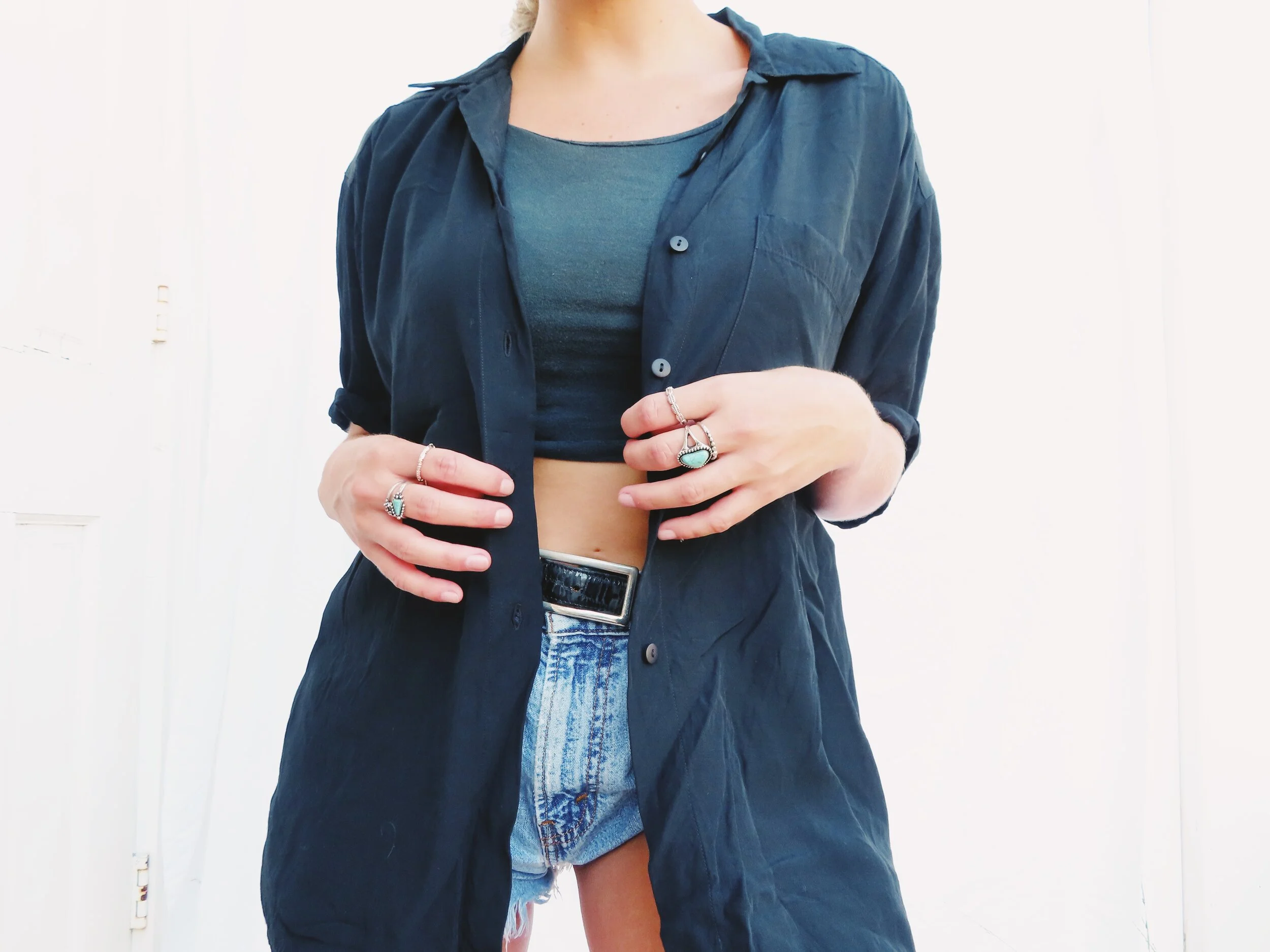 Deane Oversized Button Up