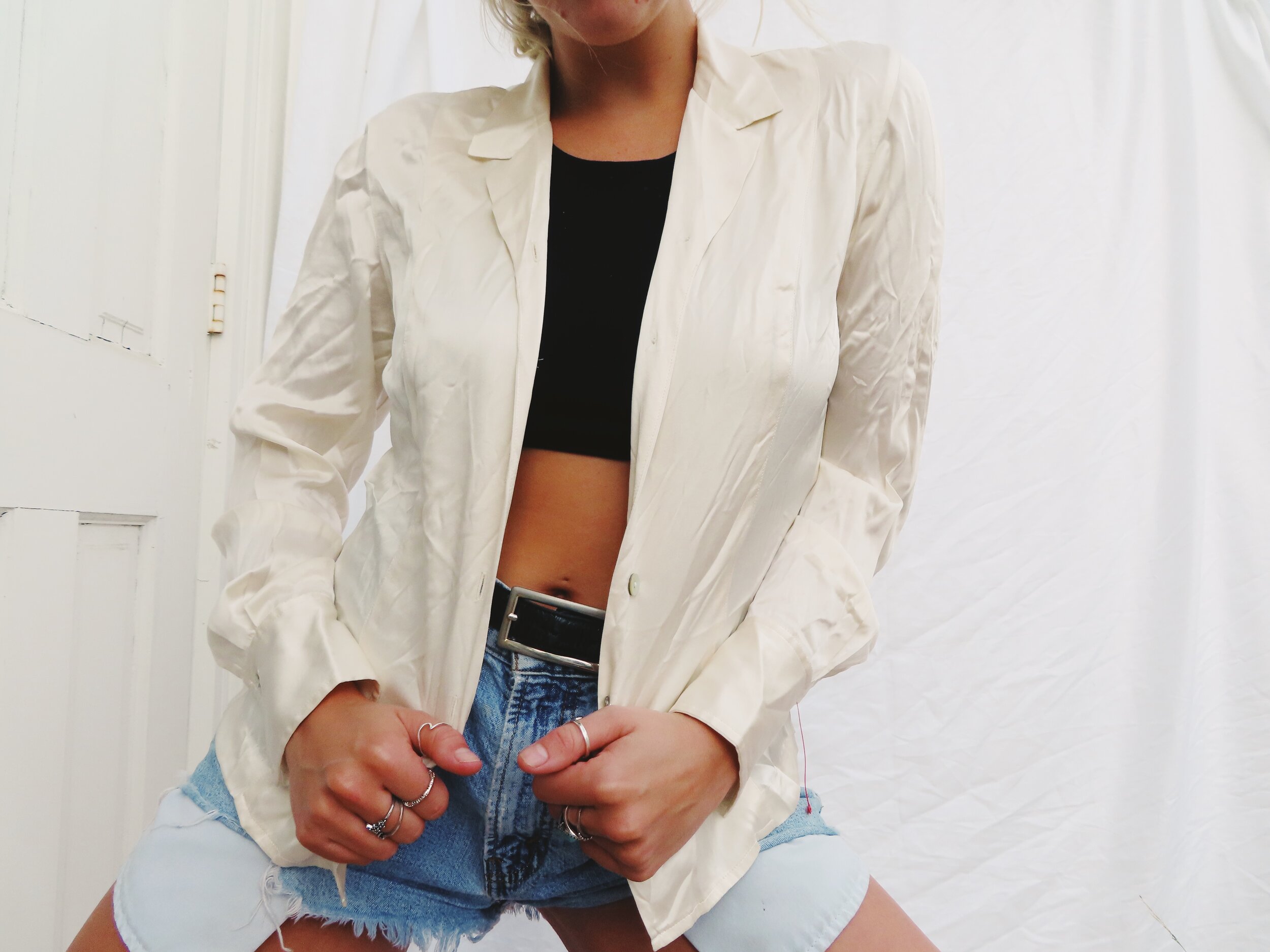 Loose Goose Silk Button Up