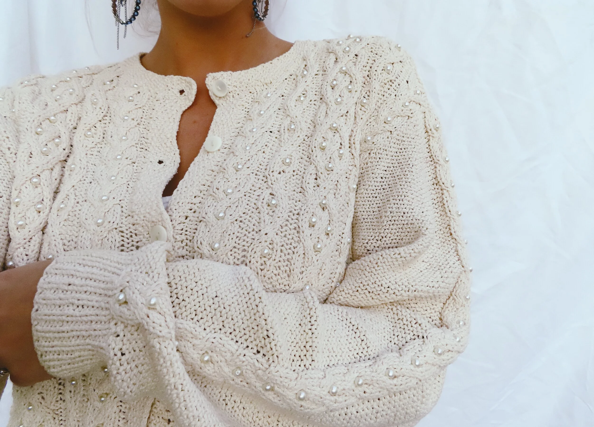 Pearl Polly Sweater Cardigan 