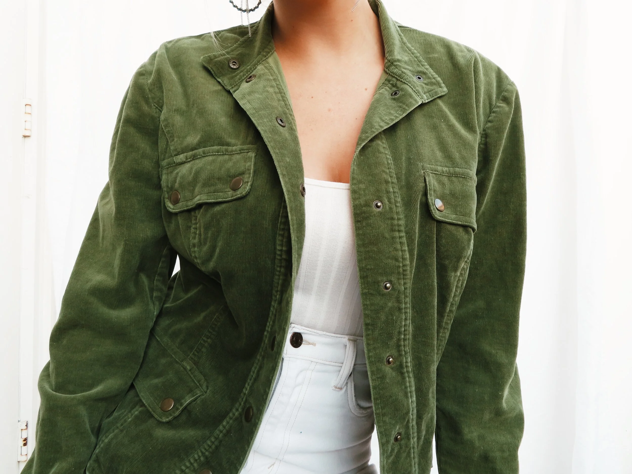 Austin Corduroy Olive Jacket