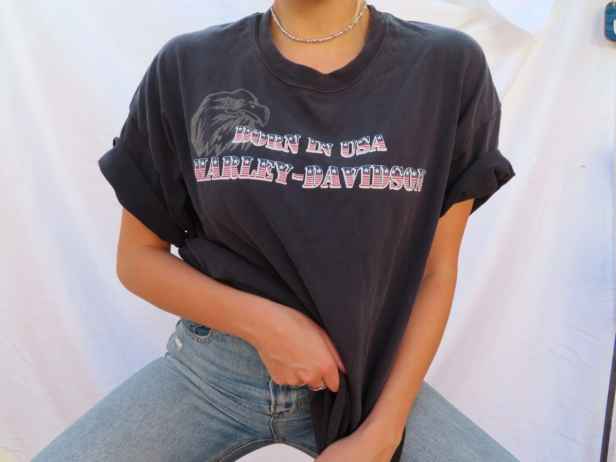 Born in the USA Harley Davidson Tee