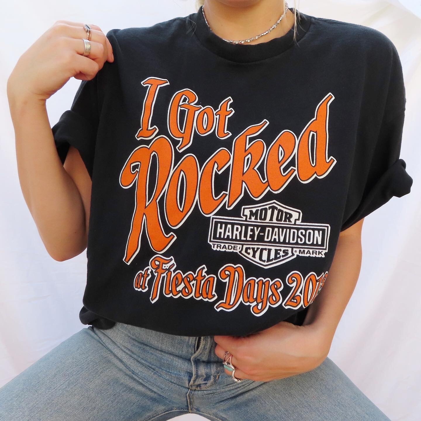 I Got Rocked Harley Davidson Top