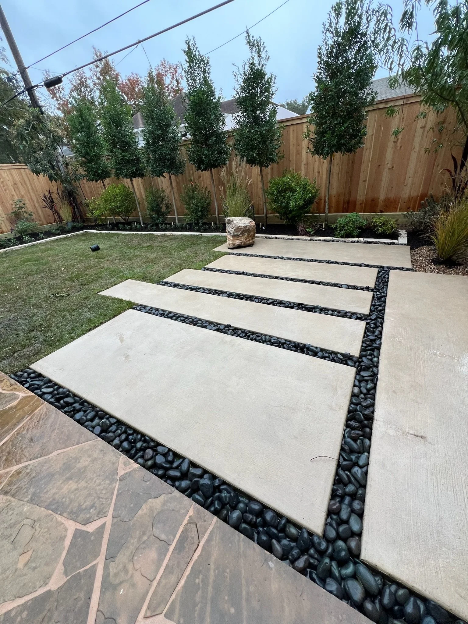 brick + formed concrete