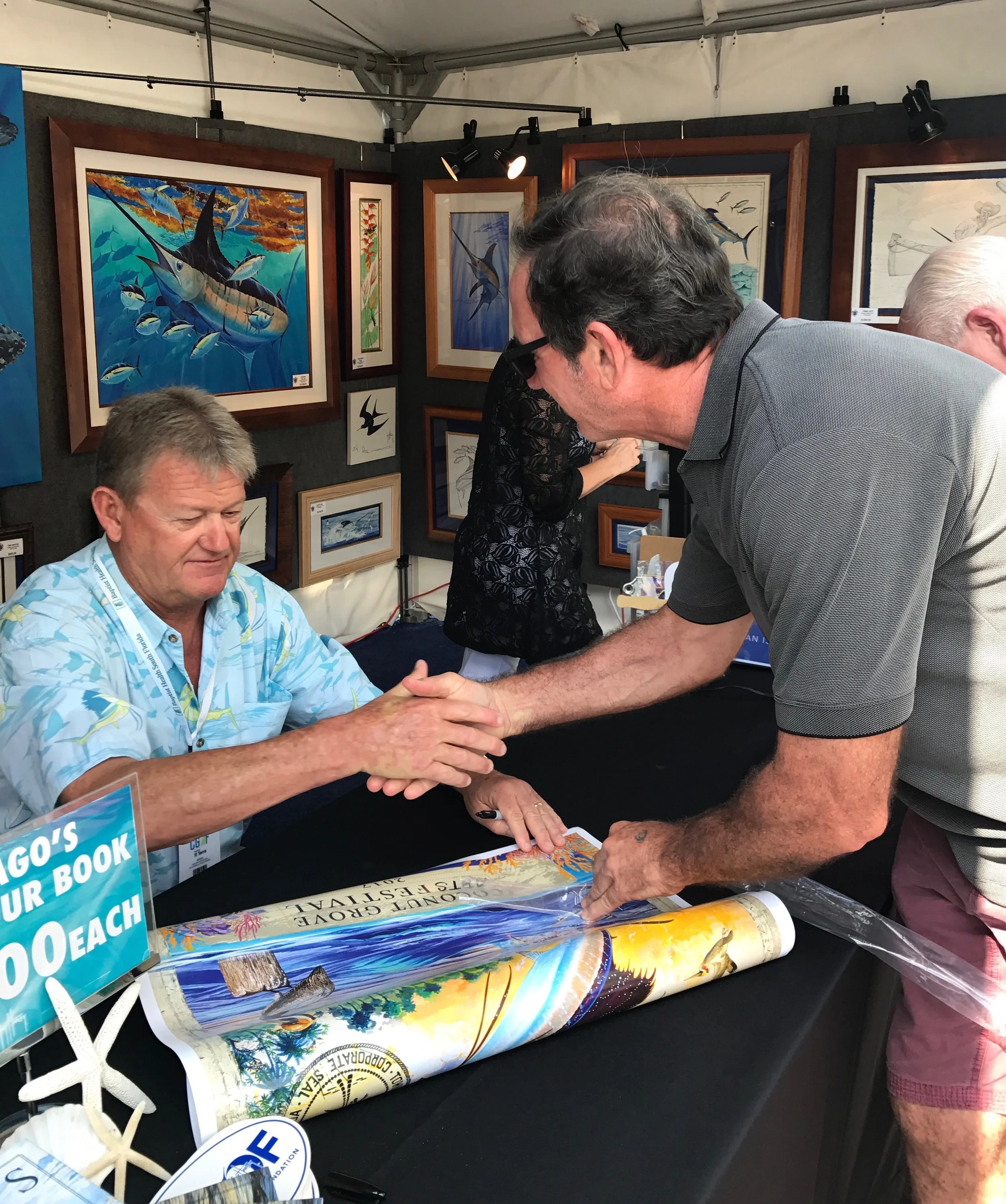  David Ritz supporting the world famous nature artist Wyland. 