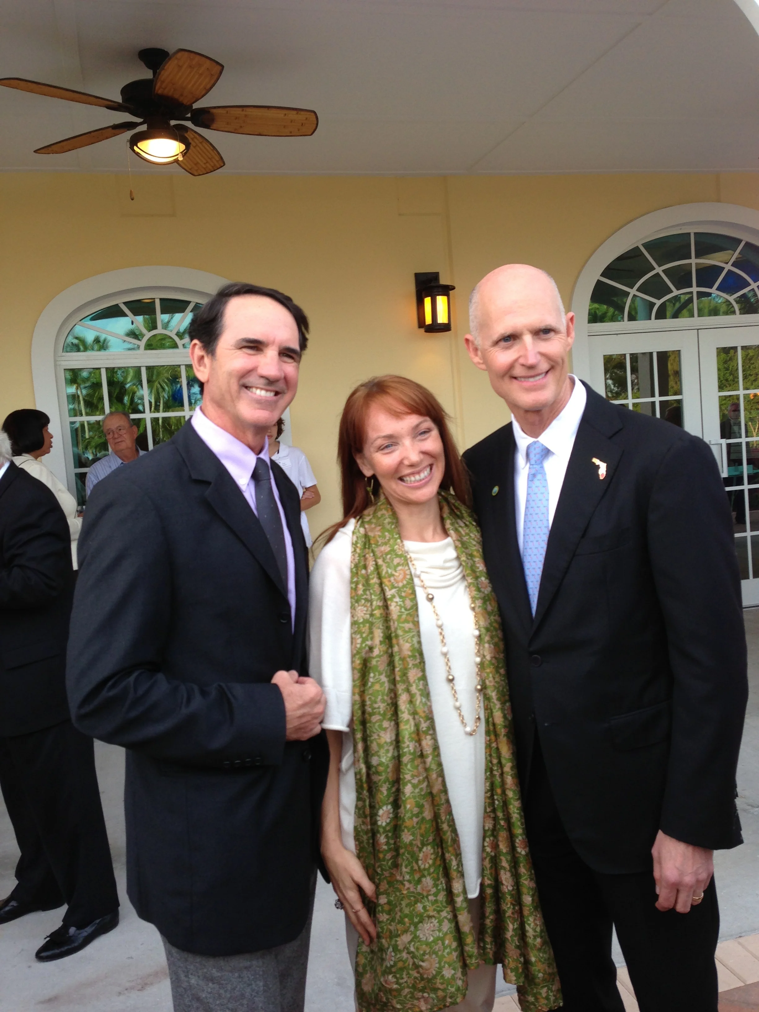  David Ritz and his wife Lyndsey with Florida Governor Rick Scott. 