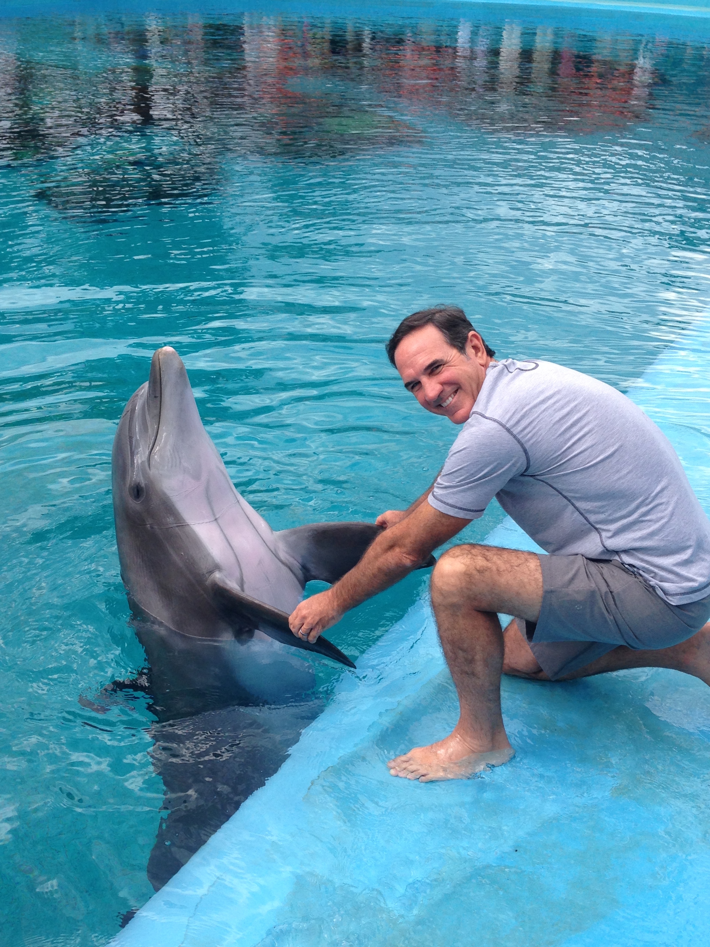  David Ritz enjoying time with a friend. 