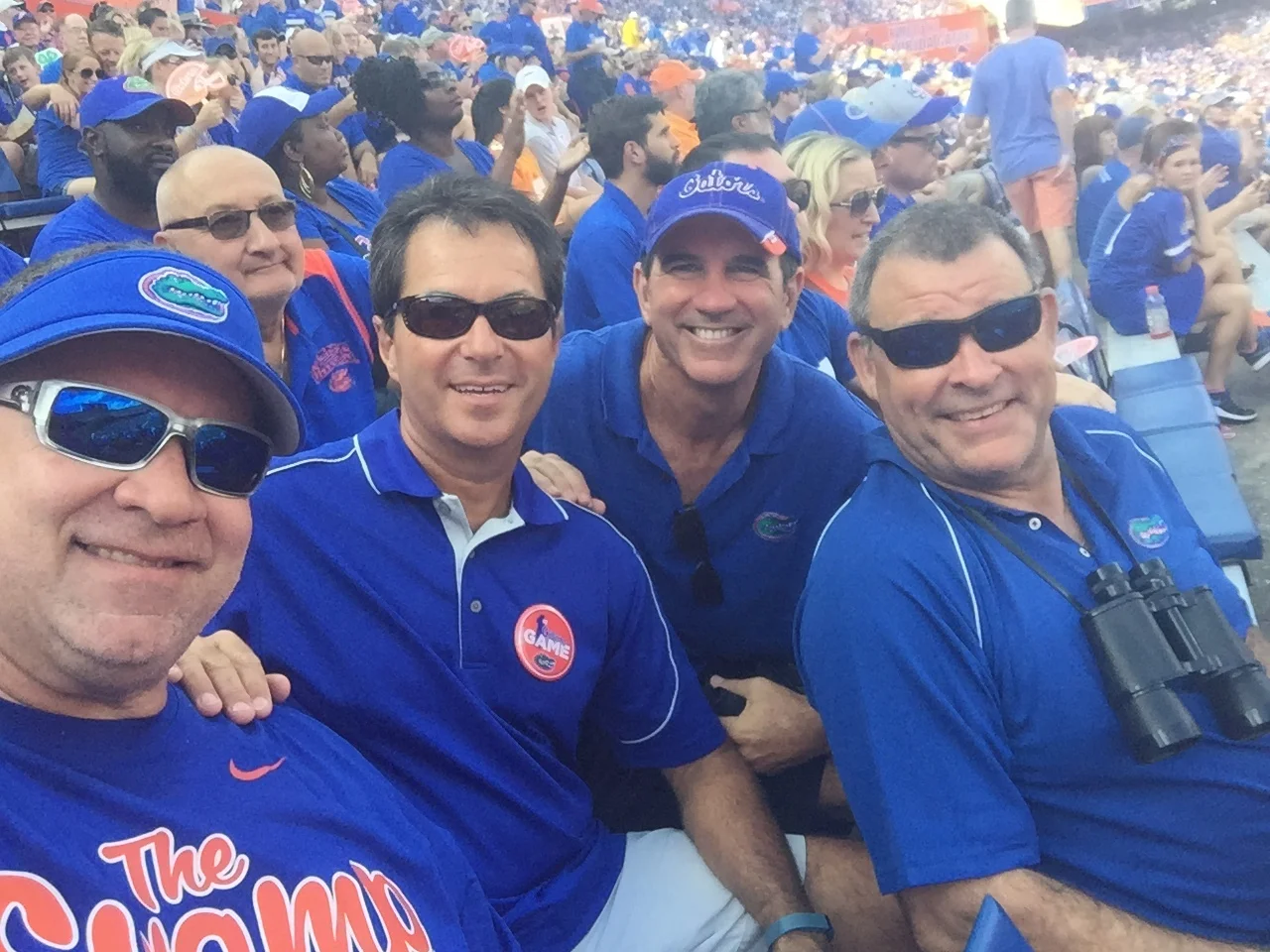  David Ritz and friends watching his beloved Florida Gators. 