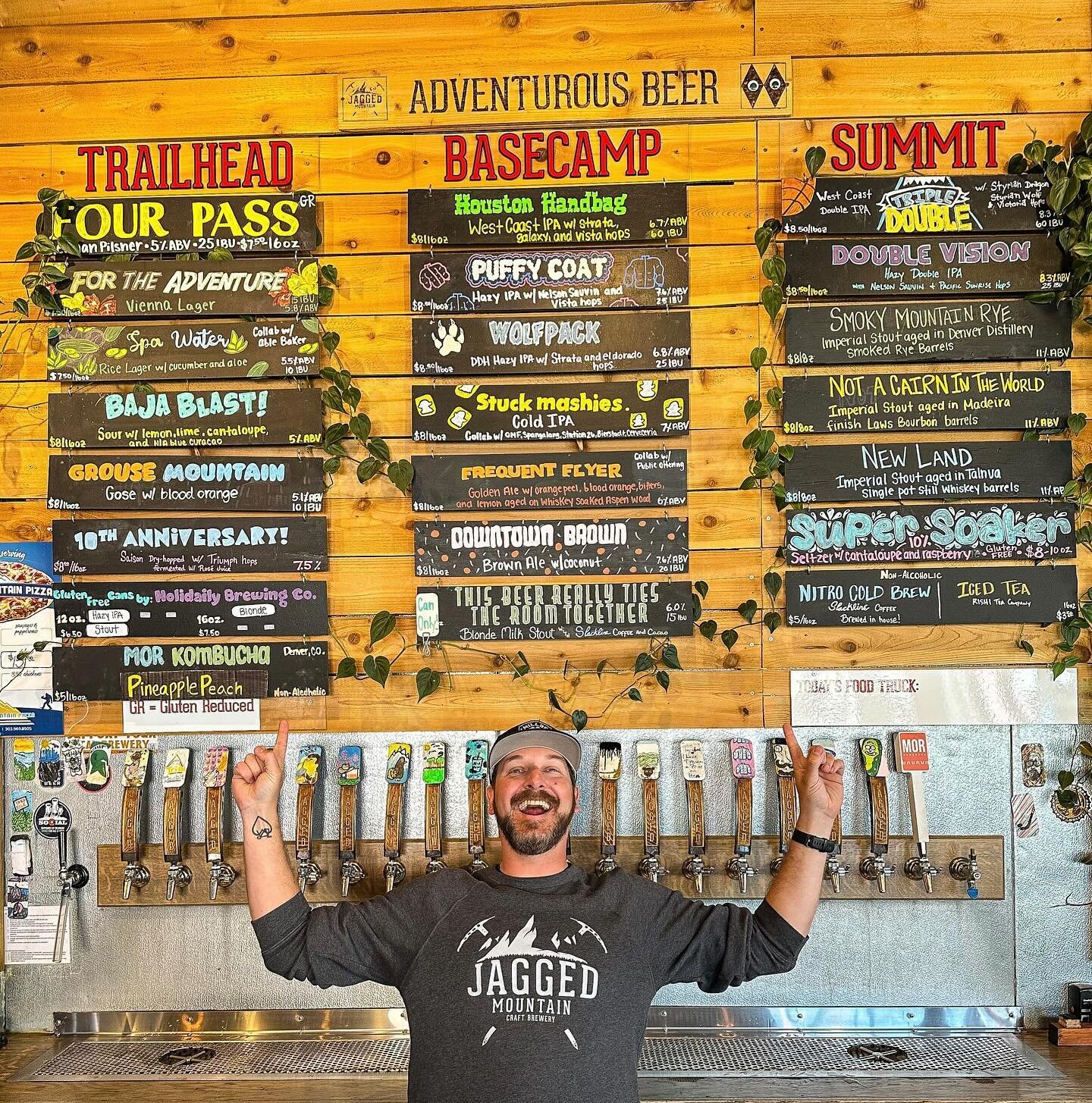 Chad is stoked about the full tap list 🍻 
Come down and make your Tuesday even better 👍

$5 Happy Hour all day on;
&ldquo;Grouse Mountain&rdquo; Blood Orange Gose 
&ldquo;For the Adventure&rdquo; Vienna Lager 
&ldquo;Houston Handbag&rdquo; West Coa