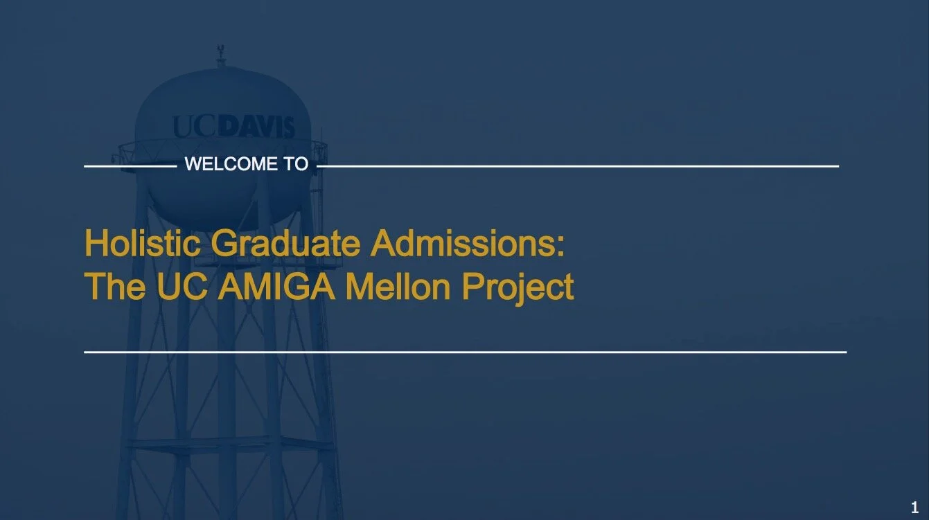 UC Davis Amiga Project for Grad Council 