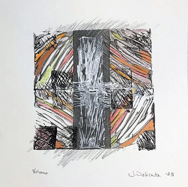 VOLCANO  mixed media