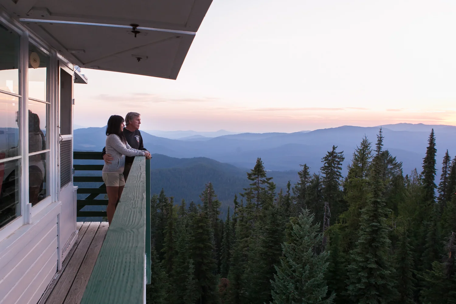 In the fall of 2016, forest fires were wreaking havoc in the southeastern U.S., including the Party Rock Fire in western North Carolina, where retired couple Mike and Nadine Masiello live. Though it burned more than 7,000 acres over three weeks, no structures were lost, thanks to the efforts of hundreds of firefighters, some of whom were flown in from all over the country to help. The Masiellos wanted to say thank you in a tangible way. They researched volunteer opportunities as fire tower lookouts, and a few weeks later, drove to the Idaho panhandle, where they spent their summer living at 5,000 feet, scanning the horizon for smoke and communicating with firefighters on the ground at the Priest Lake Ranger Station. Until they arrived in Idaho, Mike and Nadine had no idea that some of those very firefighters had flown to North Carolina in the fall to fight the Party Rock Fire. Mike and Nadine's gratitude had not only reached great heights; it had come full circle. (story featured by AARP)