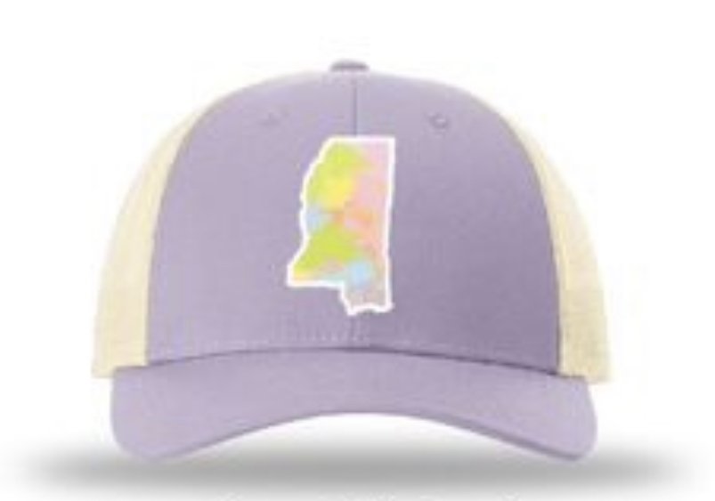 Lilac Mississippi Patch Low-Pro Trucker Hat