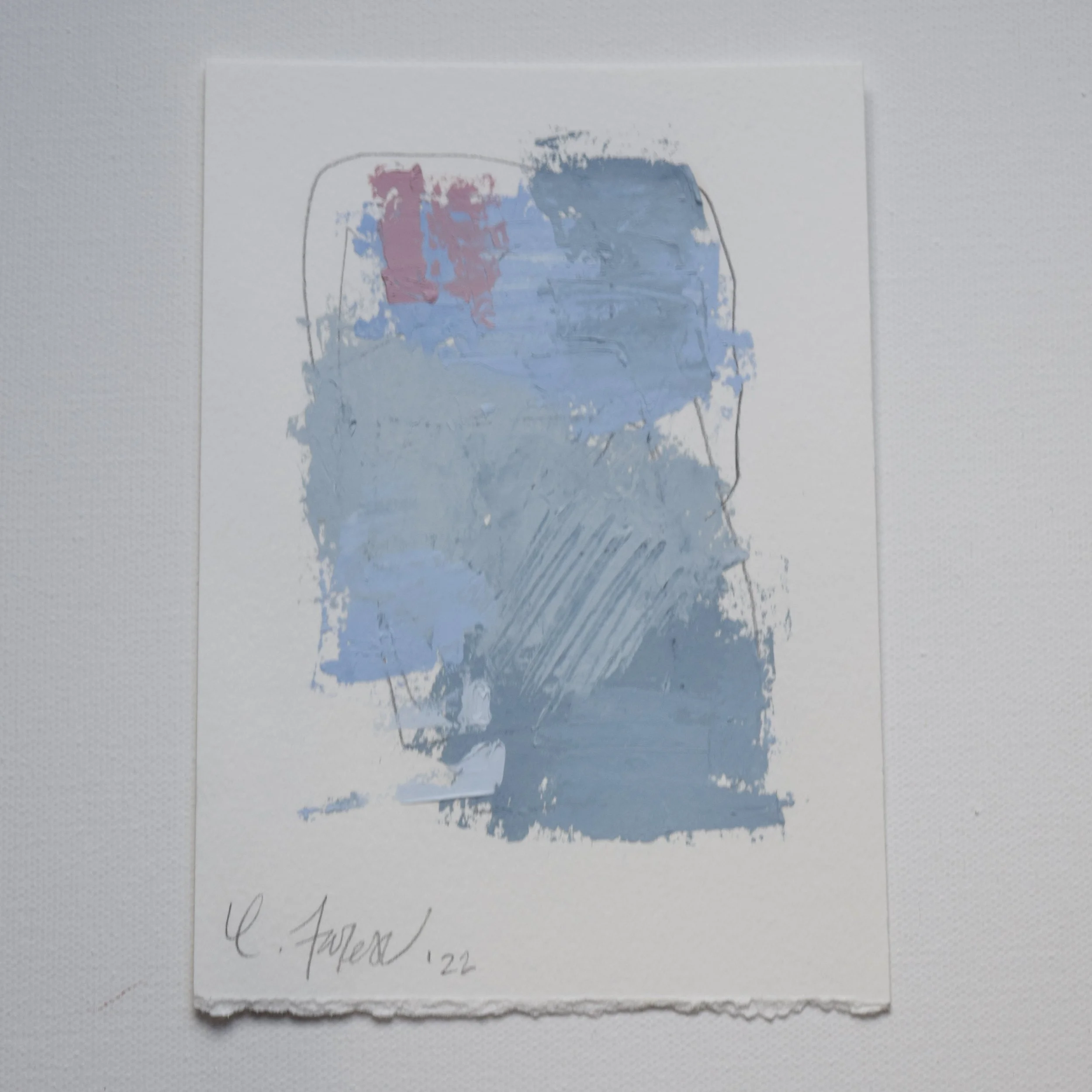 5x7 mixed media abstract