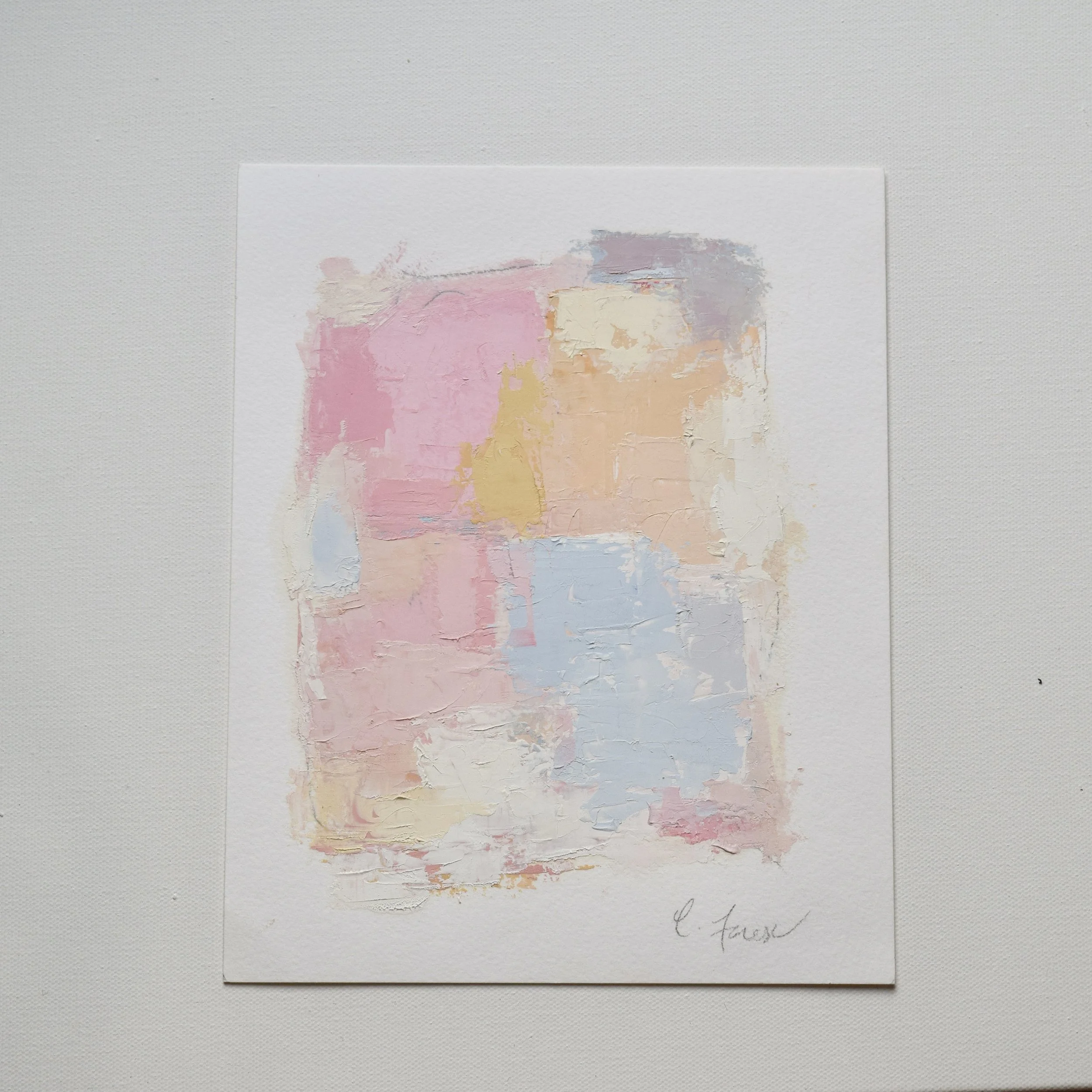 Soft pastel mixed media abstract on paper [SOLD]