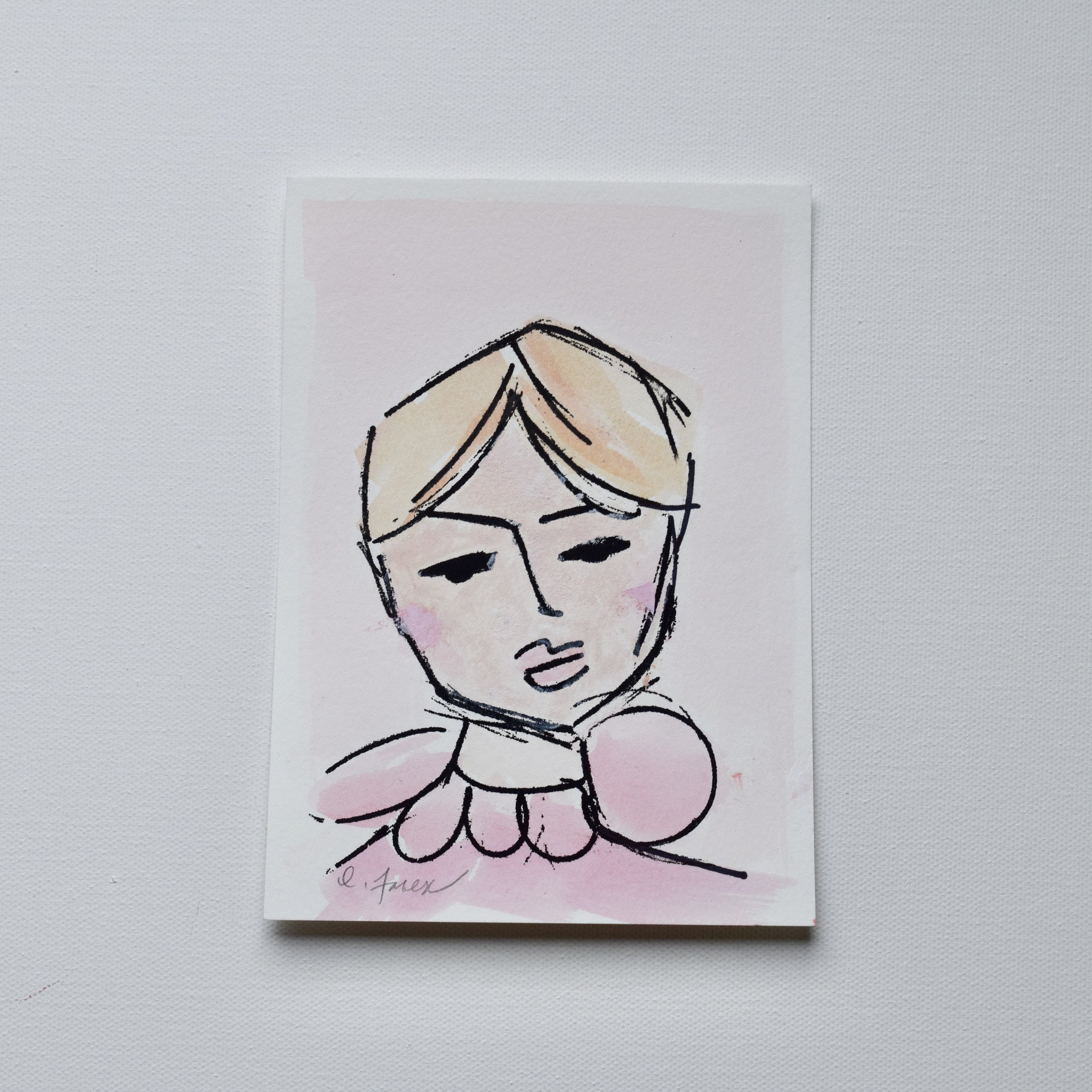 "Pale Pink Girlie" with oil accents