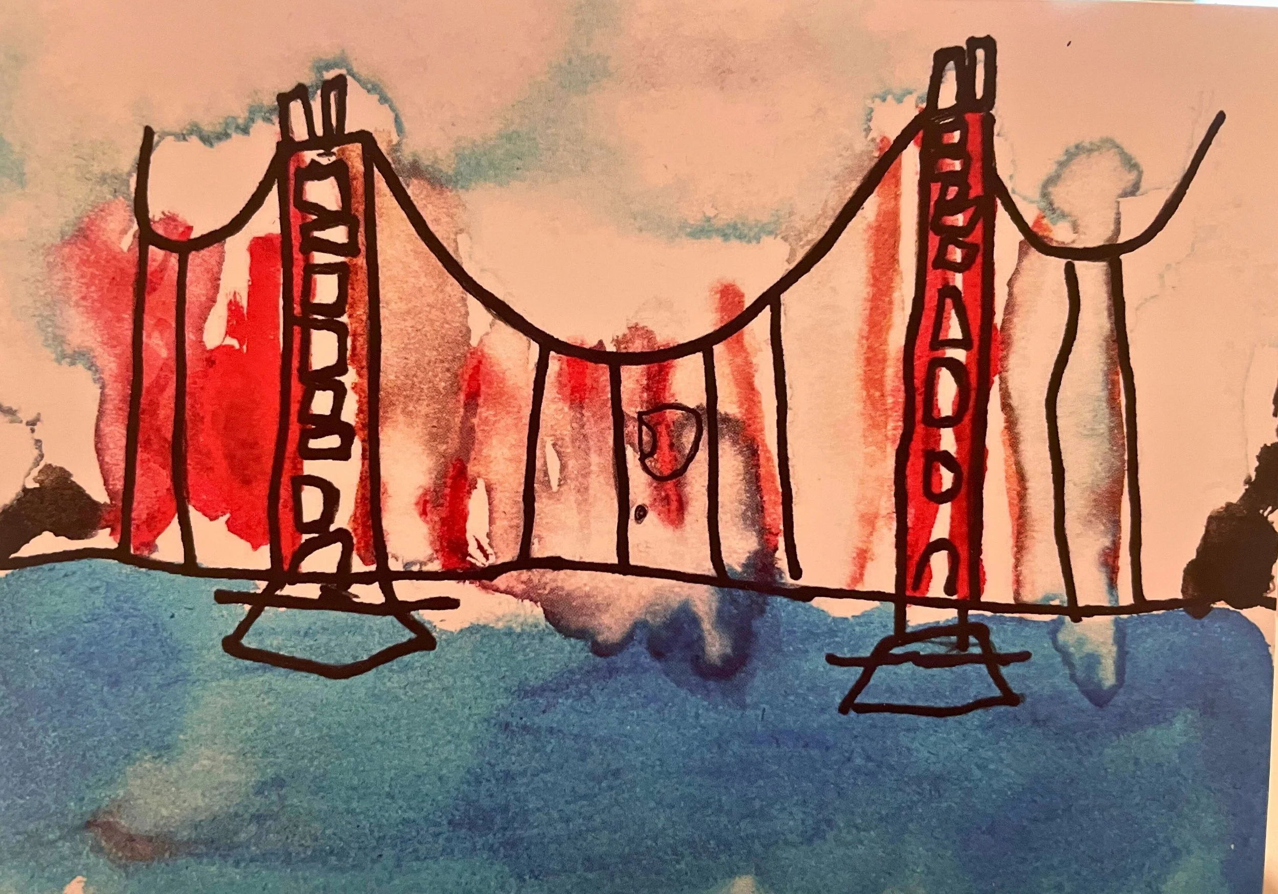 AL1 Golden Gate Bridge Greeting Cards