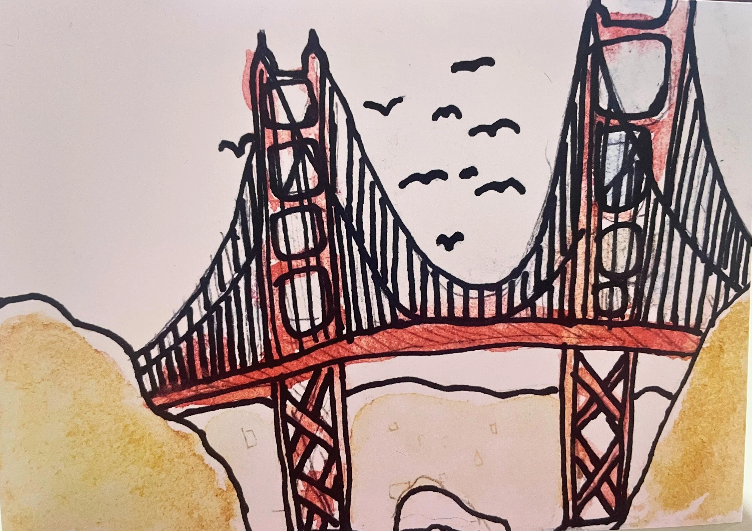 AL3 Golden Gate Bridge Greetings Cards 2023