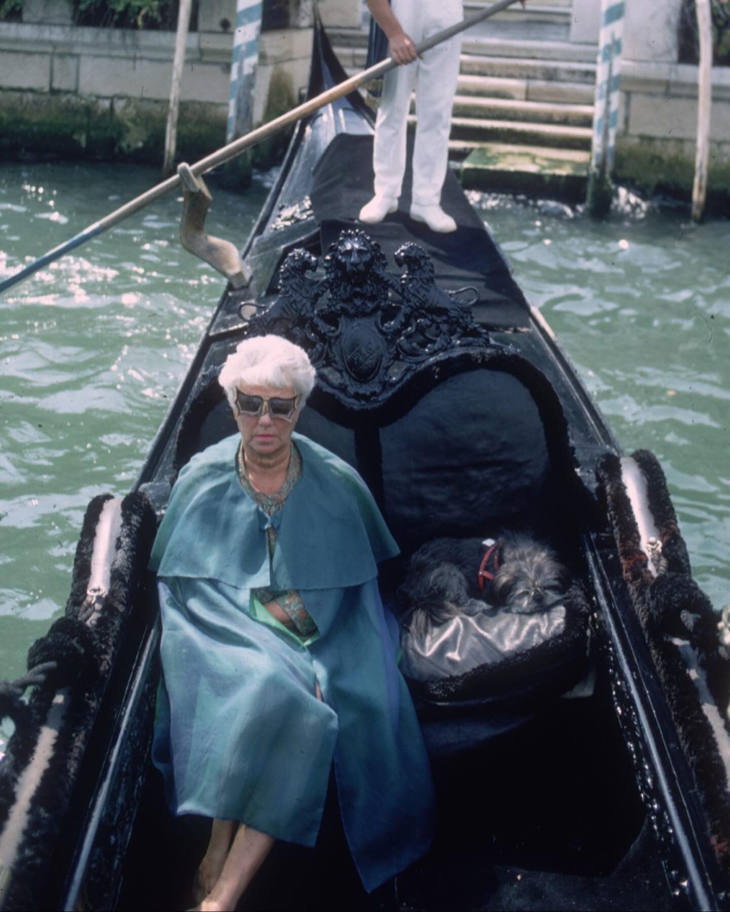 Mother Earth IRL.
.
Peggy Guggenheim in Venice, Italy via @airmailweekly