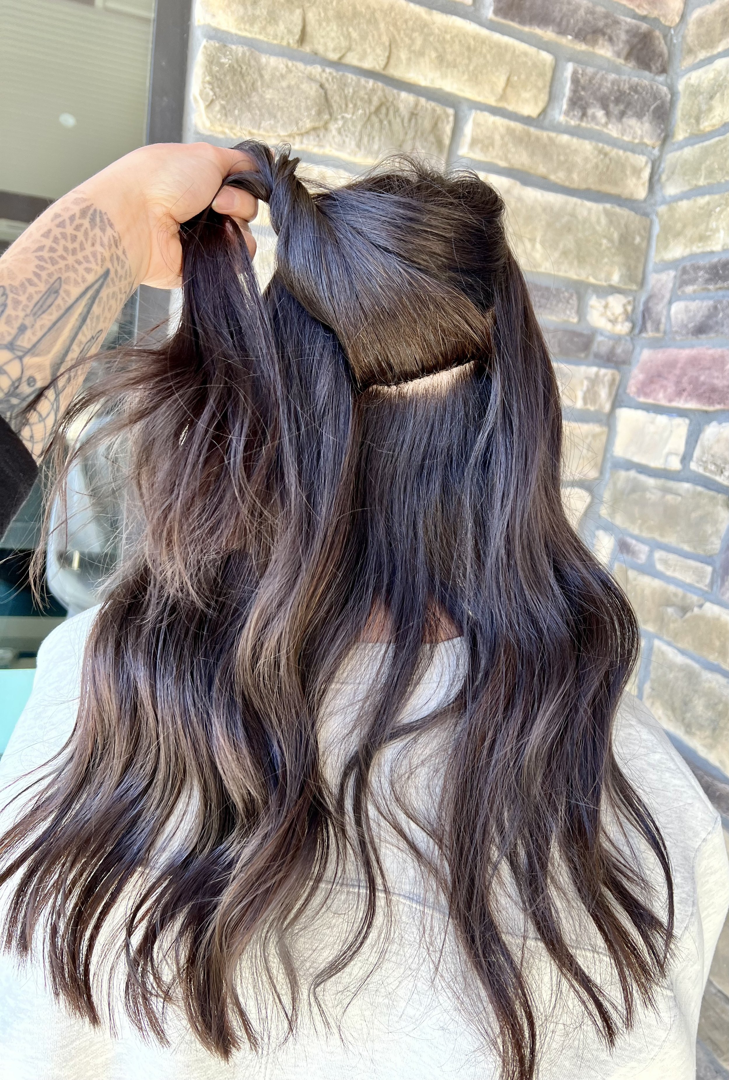 Brown hair extensions 