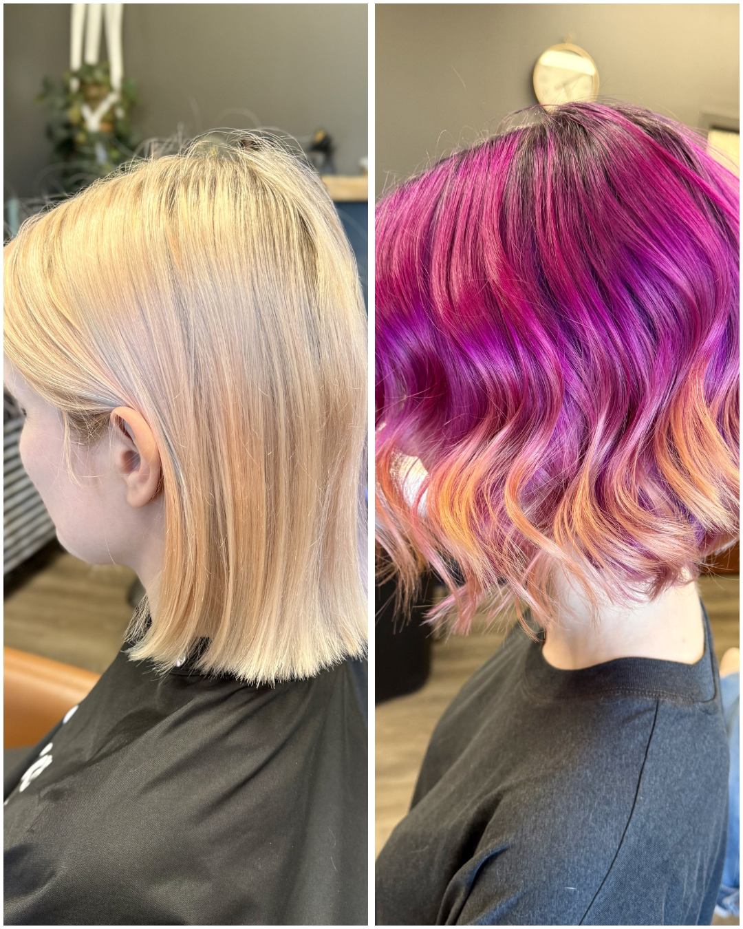Vivid Hair Color Transformation