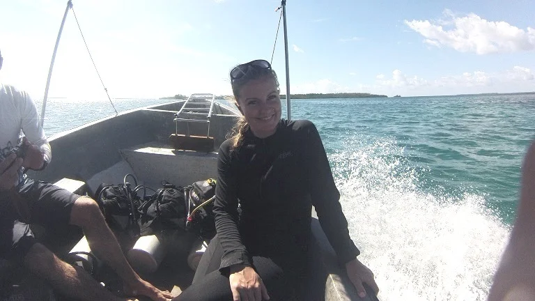 In Papua New Guinea on a diving trip as a guest of the AMCS, 2013