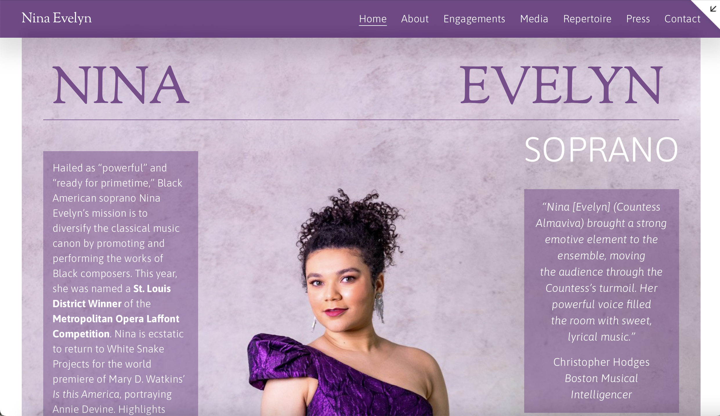 NINA EVELYN, soprano