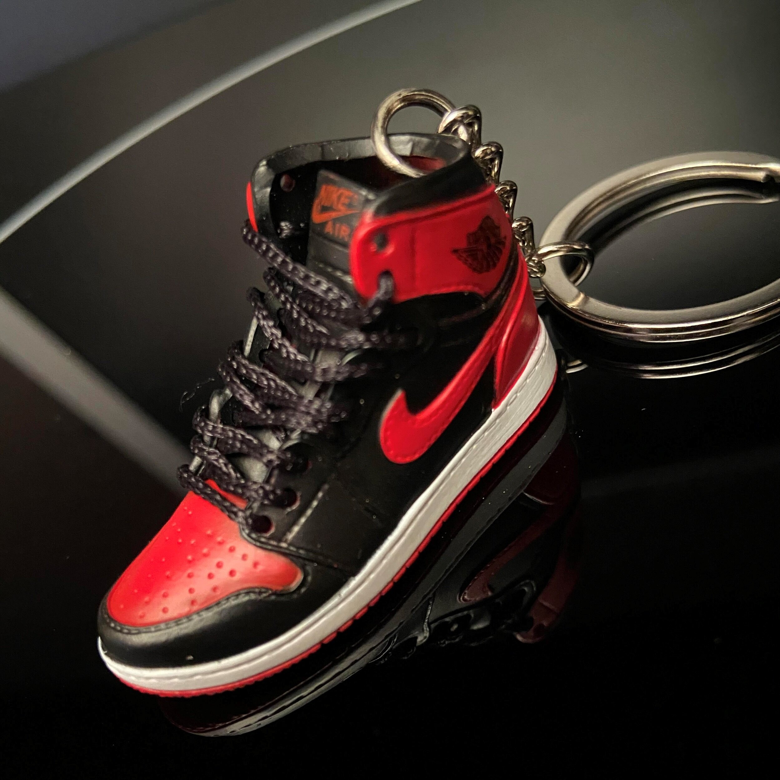 3D mini sneaker keychain Air Jordan 1 Retro High OG BanneD ... 3D mini sneaker keychain Air Jordan 1 Retro High OG BanneD ...