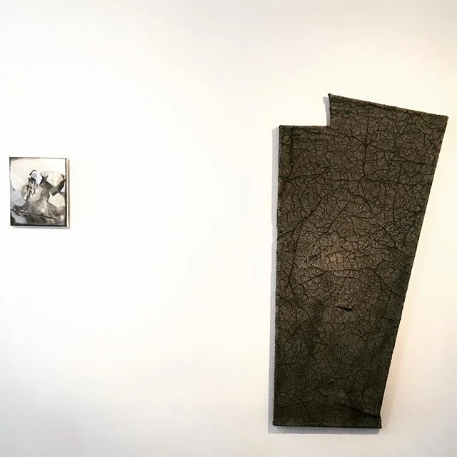 ‘Halberd and Volley’ by Emma Smith next to ‘Castaway’ by Natalie Tozer @tingrewemmasmith @nattozer ⚡️ contact mothermotherproject@gmail.com for enquires  #mothermother #project #art #nz #aucklandartists #lot23 #elamartists #exhibition #emmasmith #natalietozer