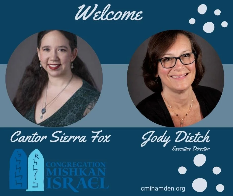 Shabbat Friday Night Services welcoming Cantor Fox and Executive Director, Jody Dietch!
