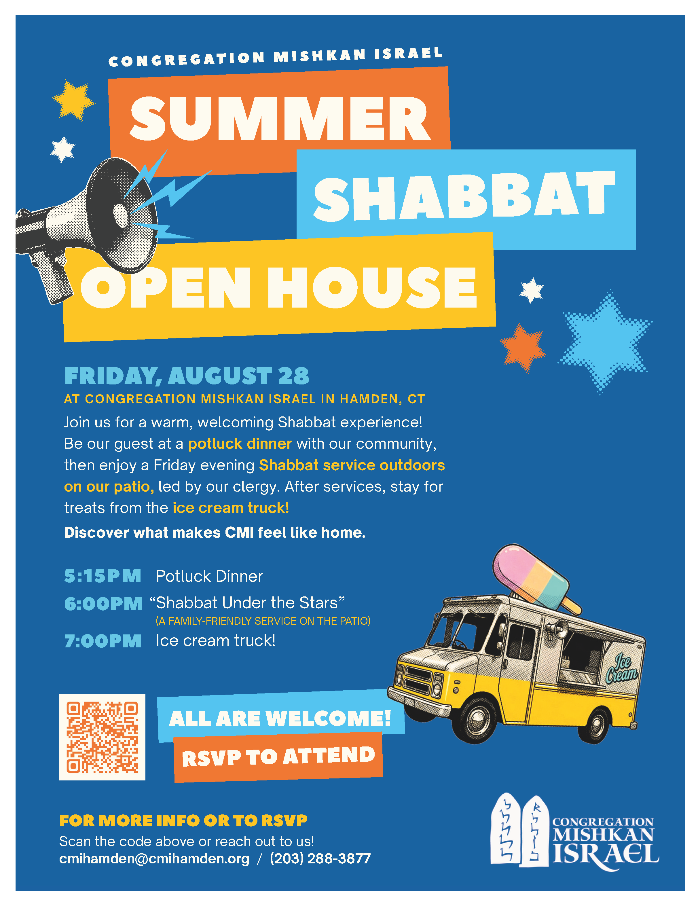Open House Pot Luck &amp; Shabbat Under the Stars