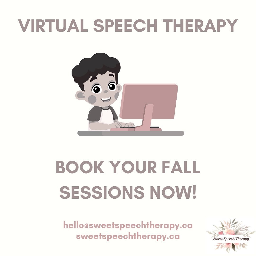 🍂 Fall spots are filling up fast! 🍂 Give your child the gift of confident communication this school year with virtual speech therapy &mdash; no travel, flexible scheduling, and engaging sessions right from home. ✨

📧 hello@sweetspeechtherapy.ca 🌐