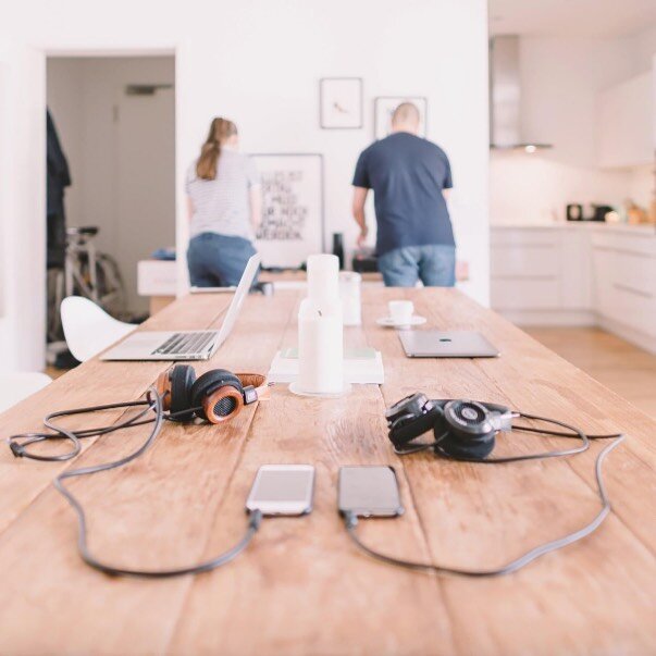 We loved working with @officeworks  on their Working From Home research (while we were working from home!). Most people working from home improvise their set-up: dining tables, dining chairs, the couch, the bed... take care of your neck and shoulders