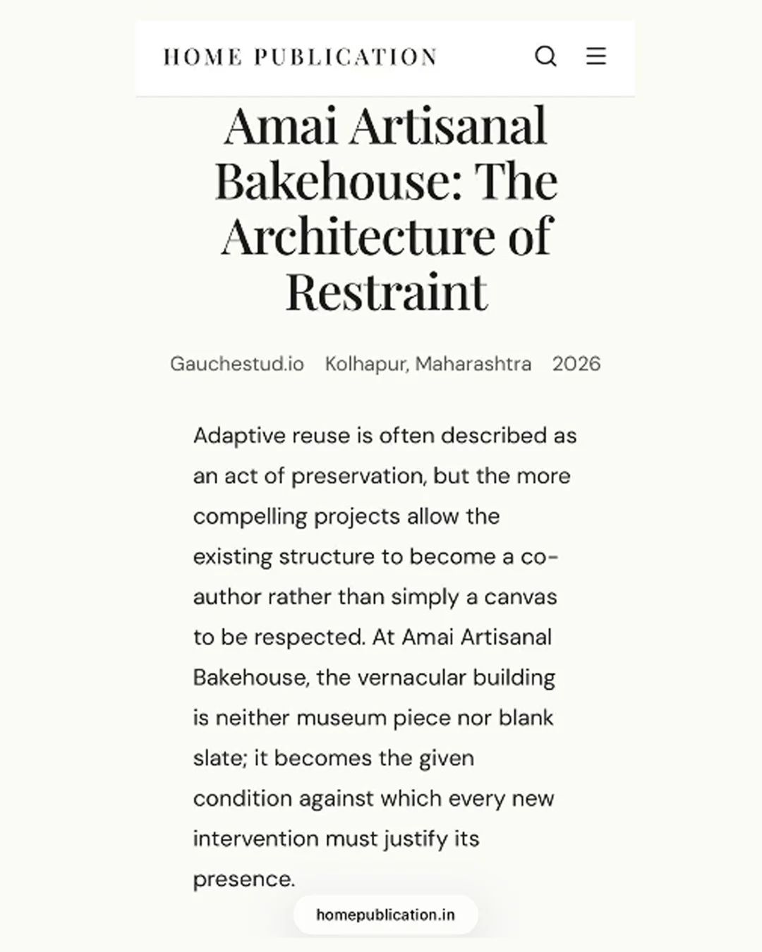Home Publication