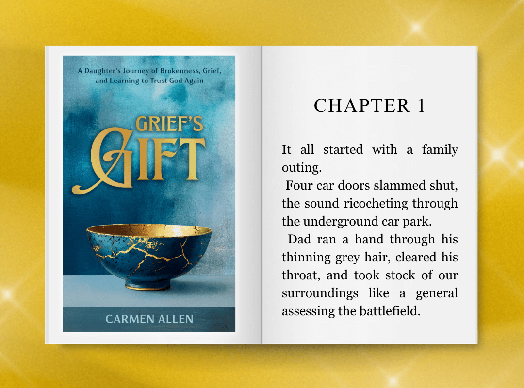 Open book image of First Chapter Of Grief's Gift