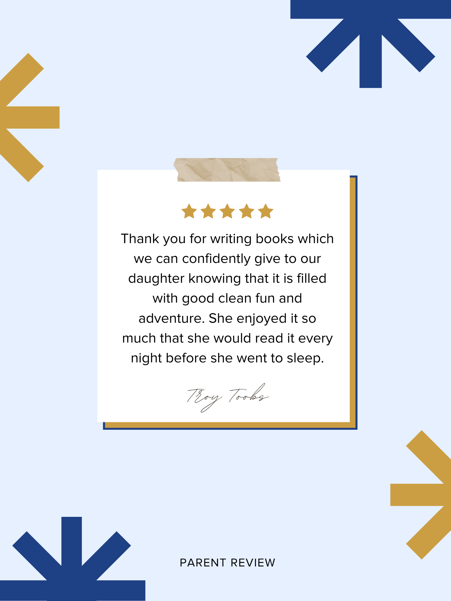 Testimonial about Molly's Big Decision from a Parent