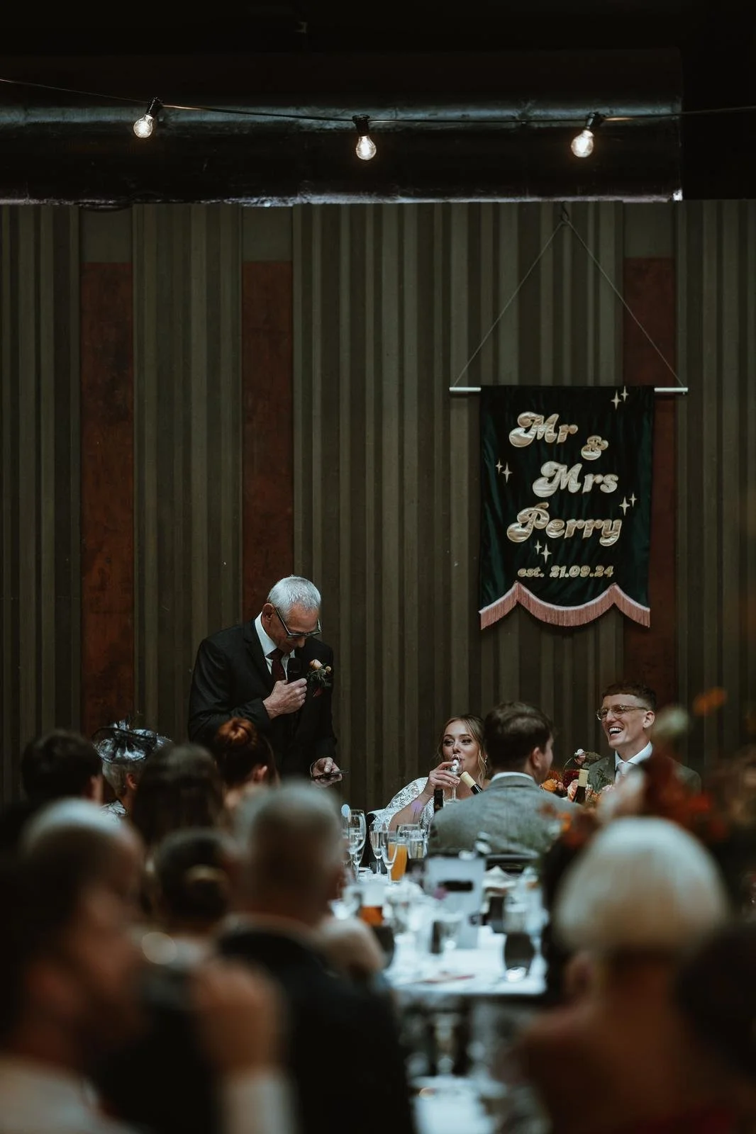 Custom embroidered wedding décor