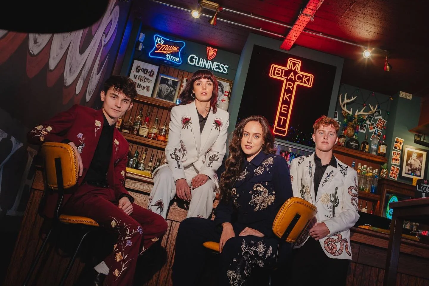 Our latest shoot with the brilliant @thatgingermedia has us absolutely in awe. ⁣
⁣
Grateful to @blackmarketstockton for their beautiful space and to our incredible models @abe._.jordan @marcusbaker100 @_jayalisha @sashasnowdon_ who brought the rockst