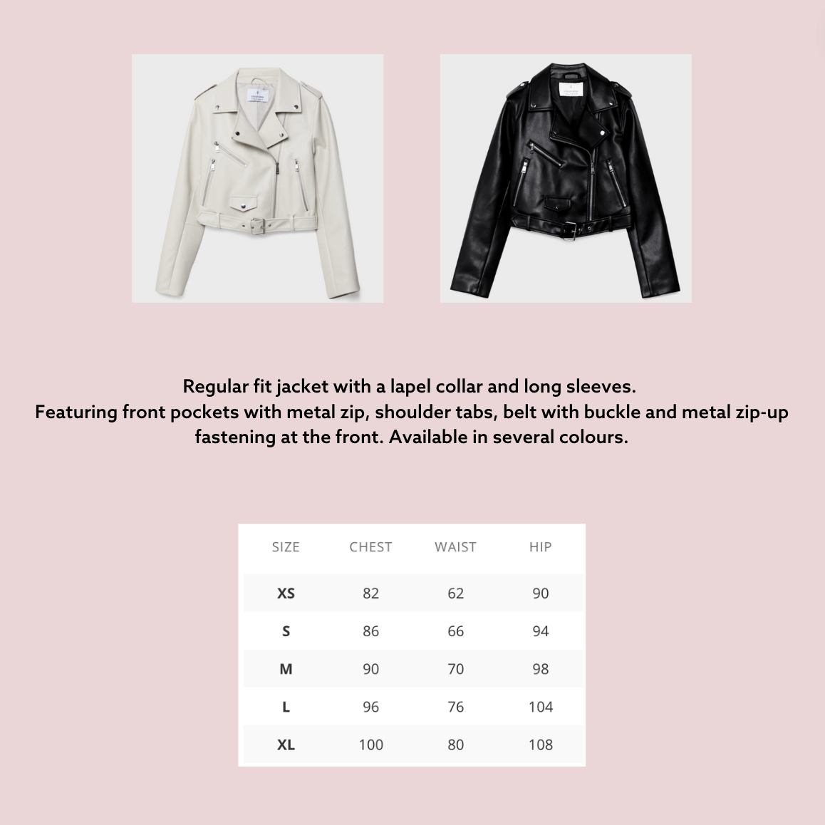 Stradivarius Leather Jacket Sizing.png