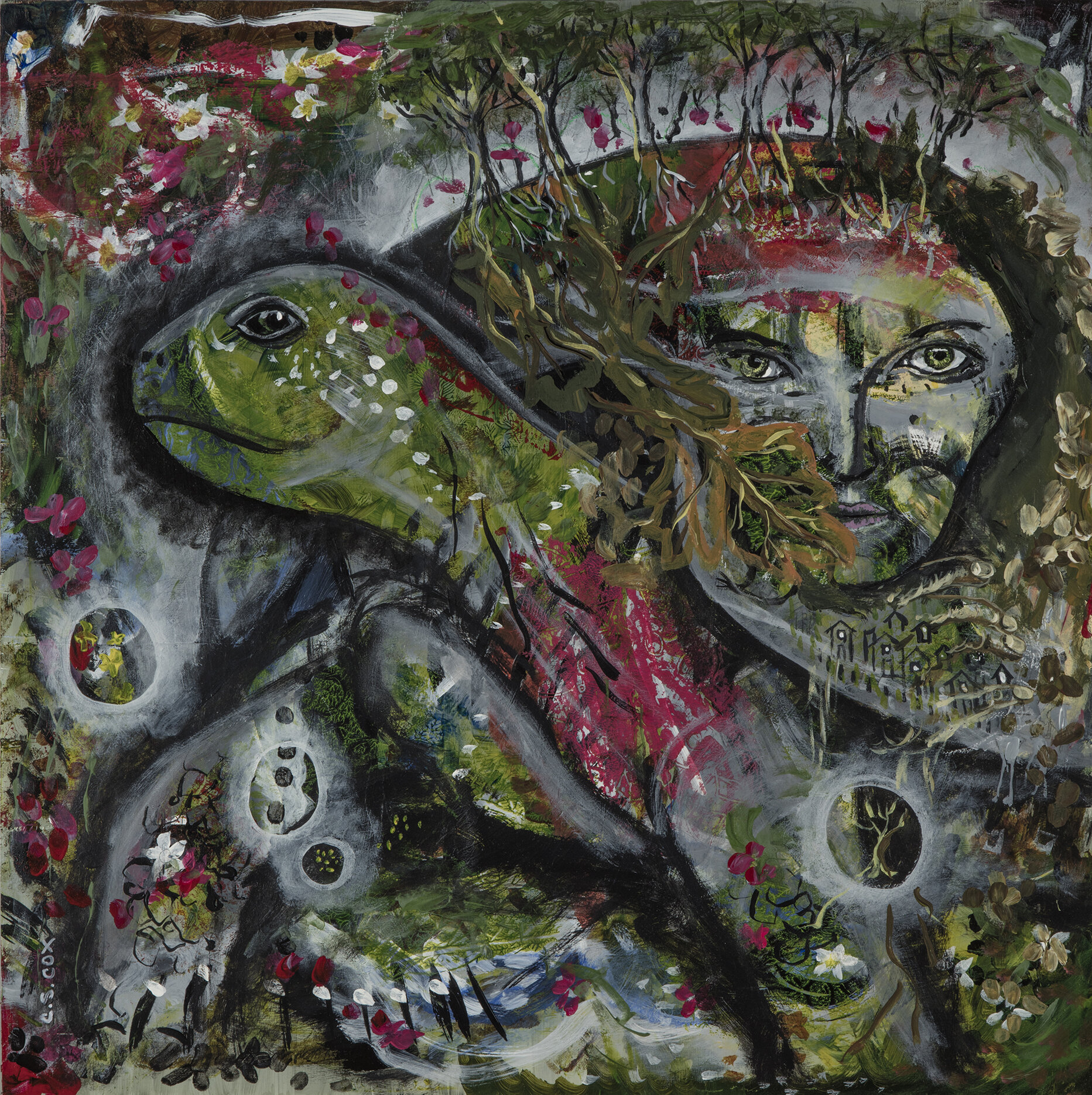 Great Turtle/Framed - For sale at Woodland Art Gallery