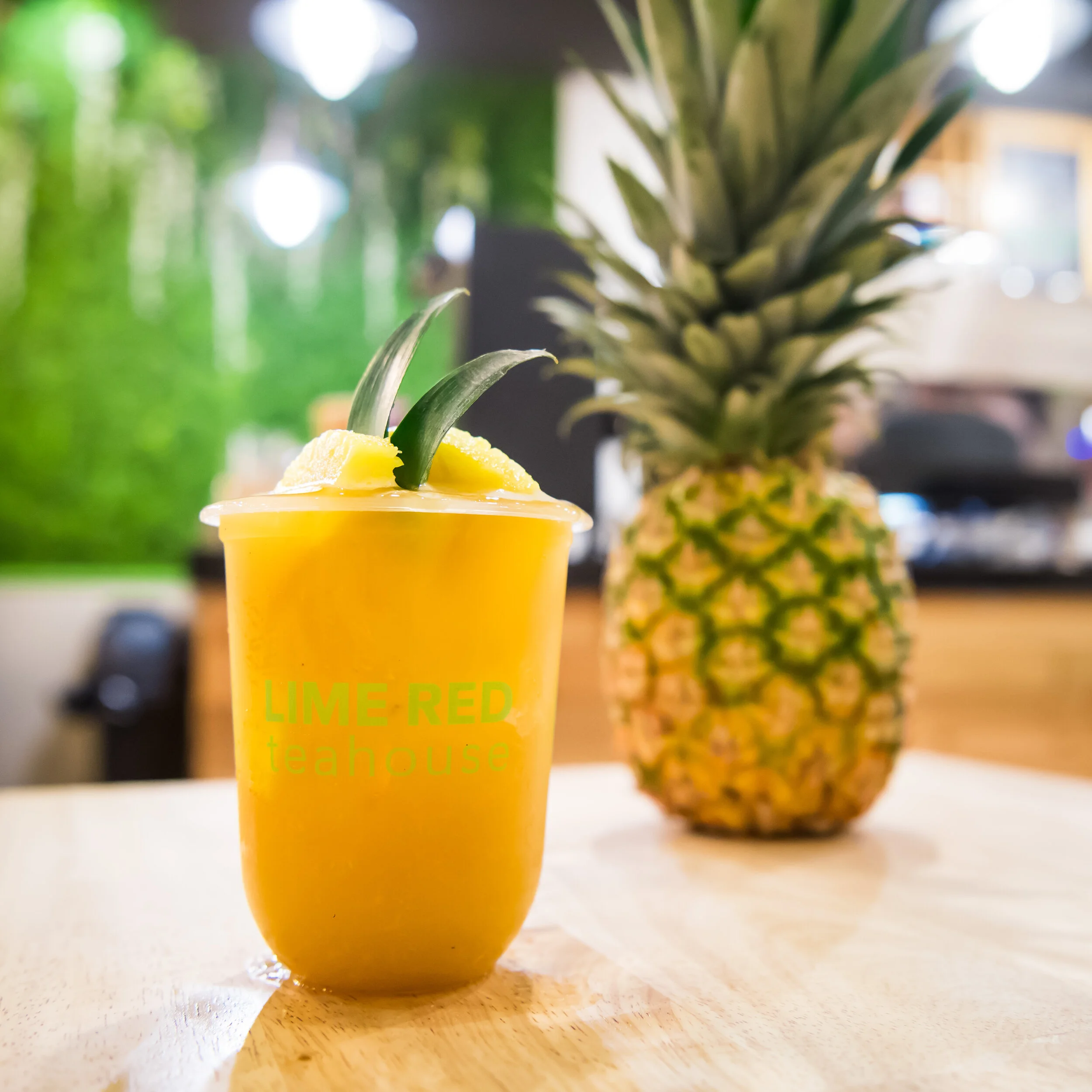1/4th of a real pineapple goes into each pineapple drink!
