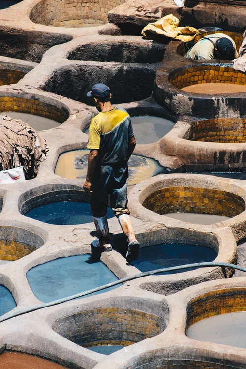 Working the Fez tanneries (Copy)