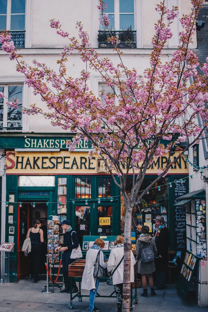 Shakespeare &amp; Co in the Spring (Copy)