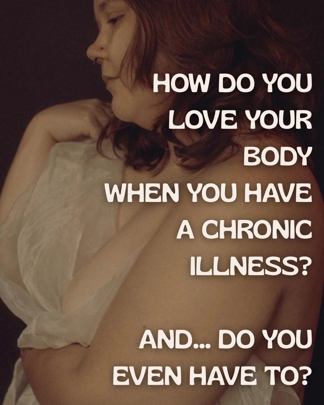 How do you love your body when it hurts?

When it&rsquo;s exhausted all the time.
When it doesn&rsquo;t function the way it used to.
When medications, surgeries, inflammation, or chronic pain have changed the way it looks and feels.

The internet lov