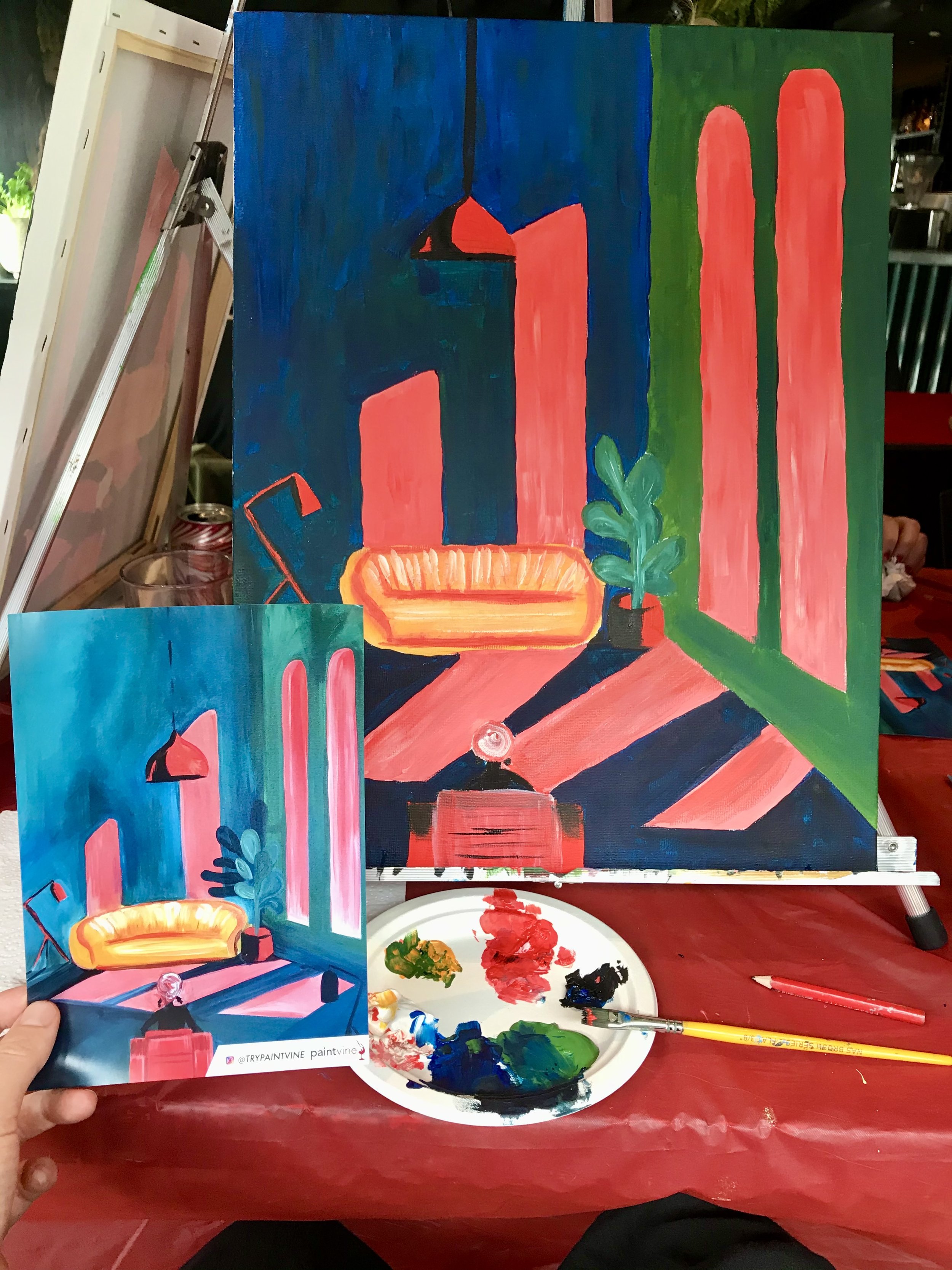 Painting with chronic illness.