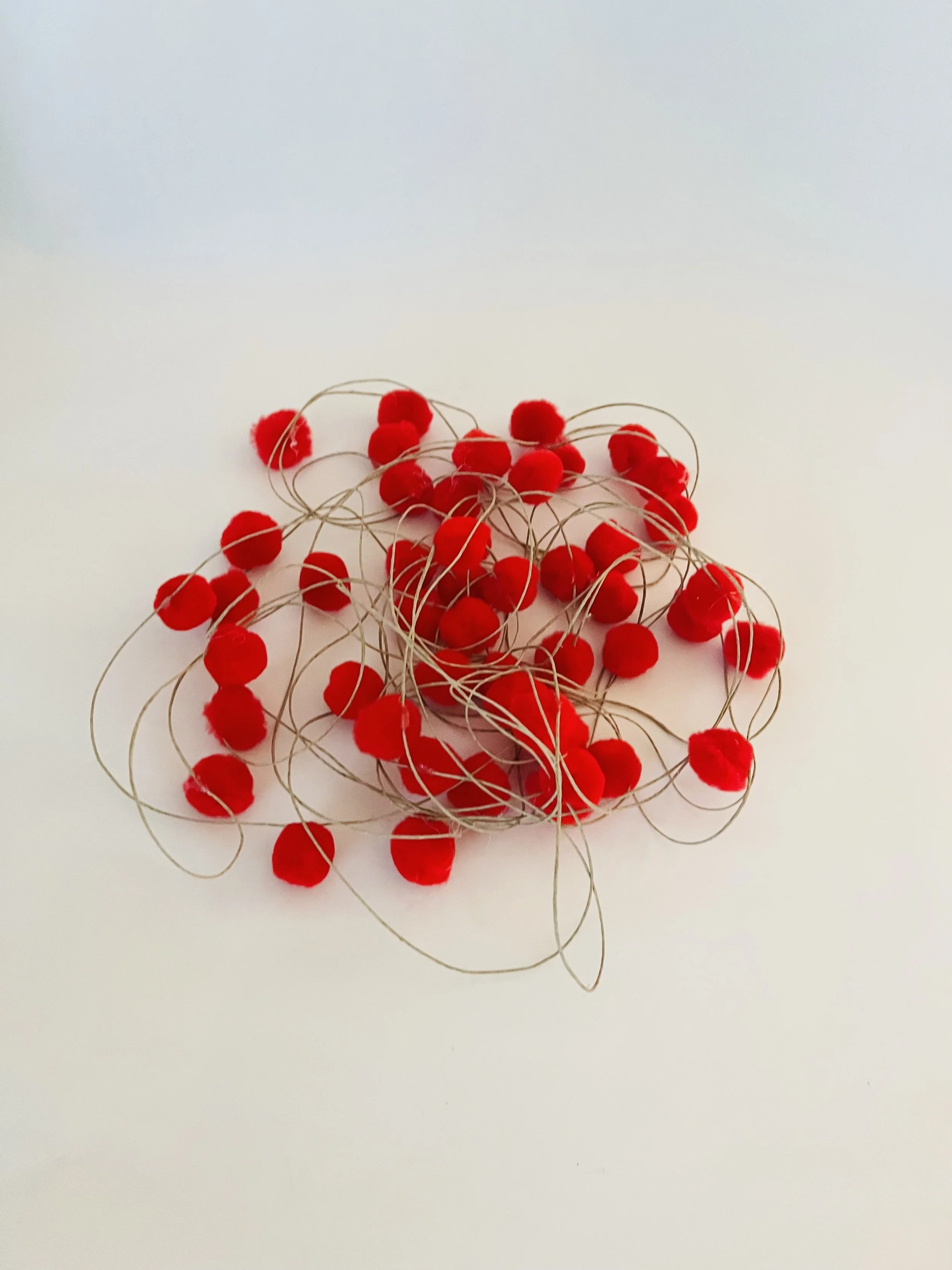 Red Pompom Garland