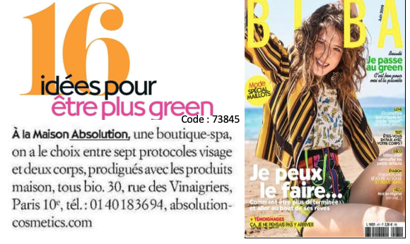 #RELATIONSPRESSE #AMELIEORIO @ABSOLUTION @BIBA #GREEN #BEAUTY
