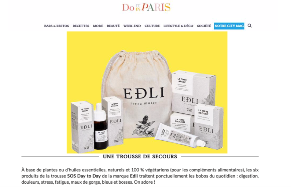 #AMELIEORIO #RELATIONSPRESSE #EDLI #COMPLEMENTSALIMENTAIRES #DOITINPARIS